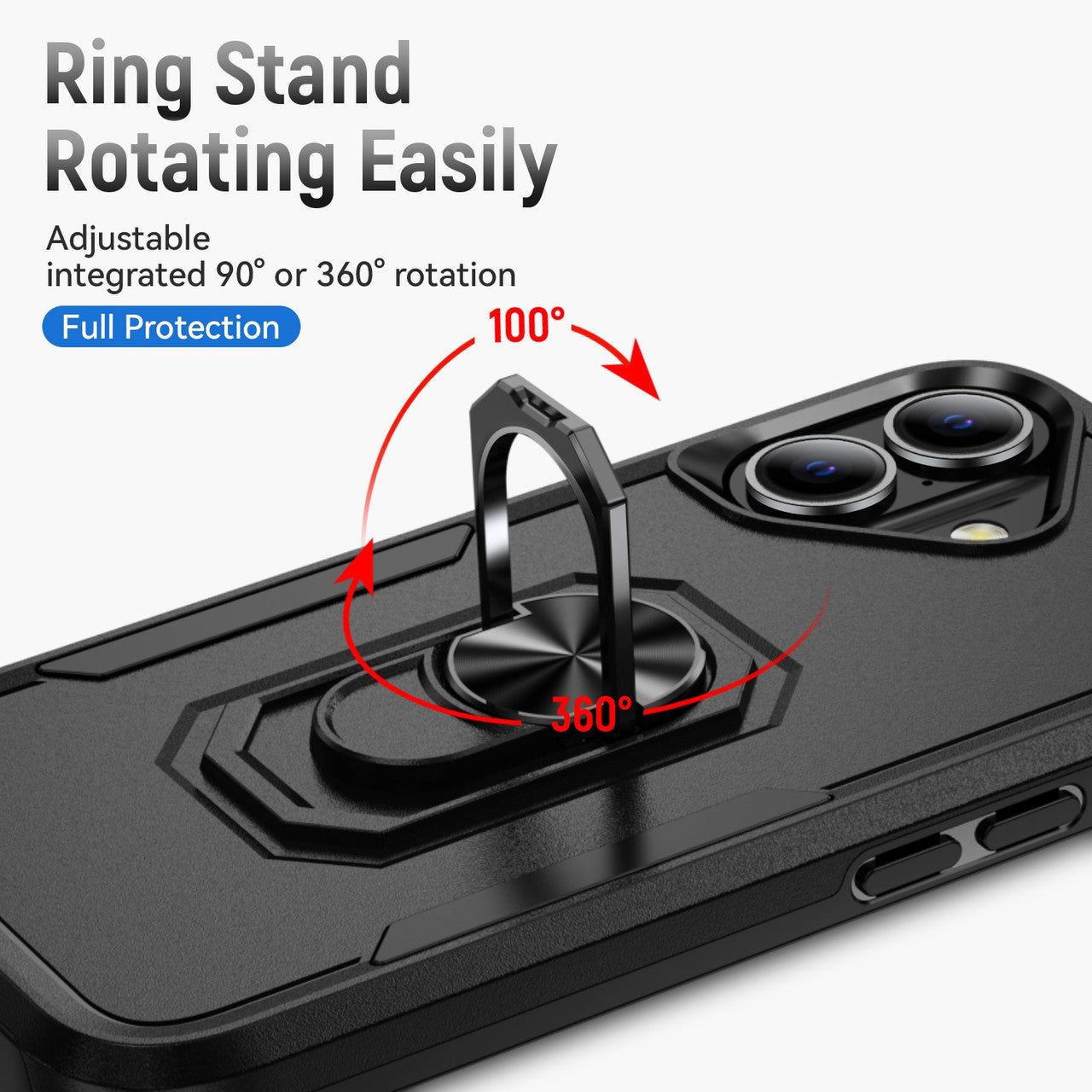 Coque robuste avec anneau pour iPhone 16 Plus Coque robuste avec anneau pour iPhone 16 Plus